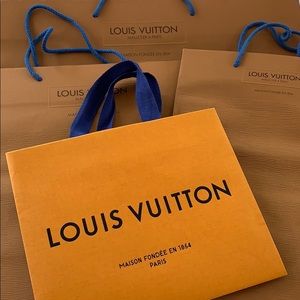 4 Louis Vuitton shopping bags